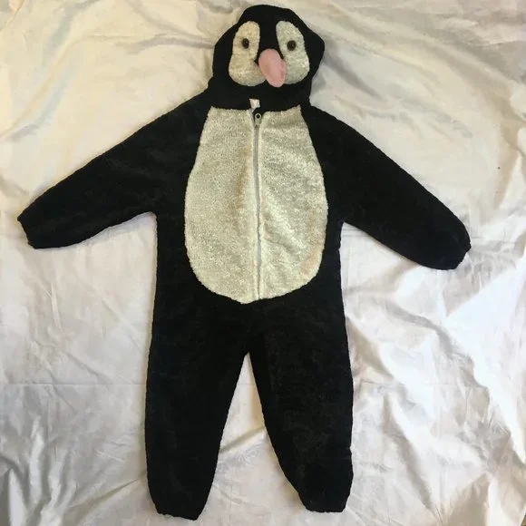 Kids Girls Size 4/5 Plush Cute Penguin Animal Bird Fancy Dress Costume Unisex - Picture 1 of 10